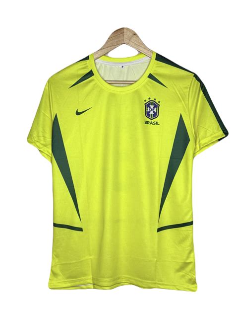 Brazil 2002 World Cup Home Kit Ronaldo Half Sleeve - P983 Ms Retro Sto ...