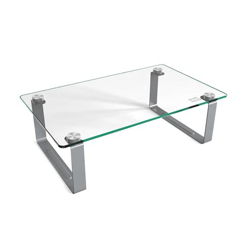 Minthouz Monitor Stand Riser Clear Tempered Glass Computer Monitor ...