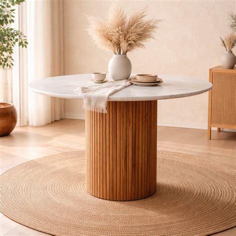Gistel Marble Top 4 Seater Dining Table – Fabuliv