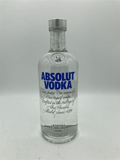 absolut vodka 40% abv 80 proof 750ml - Holly Main liquor