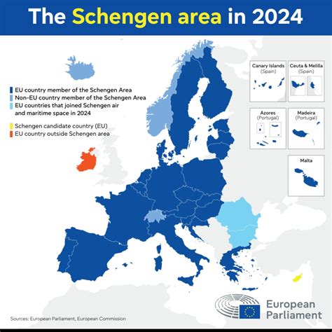 Schengen areaExploring the Schengen Area: A Map of EuropeSchengen area ...