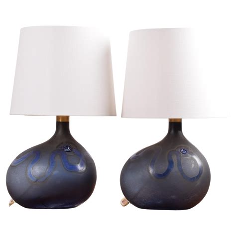 A Danish Modern Blue Glass Table Lamp at 1stDibs | modern blue table ...
