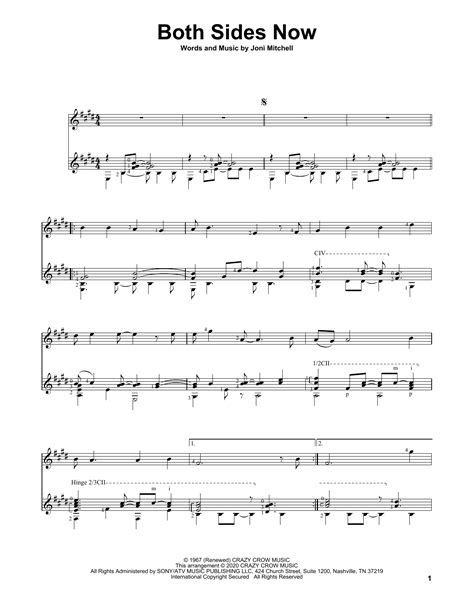 Both Sides Now by Joni Mitchell - Solo Guitar - Guitar Instructor