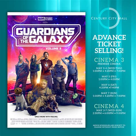 Advance Ticket Selling for Guardians of the Galaxy Vol. 3 - Century ...