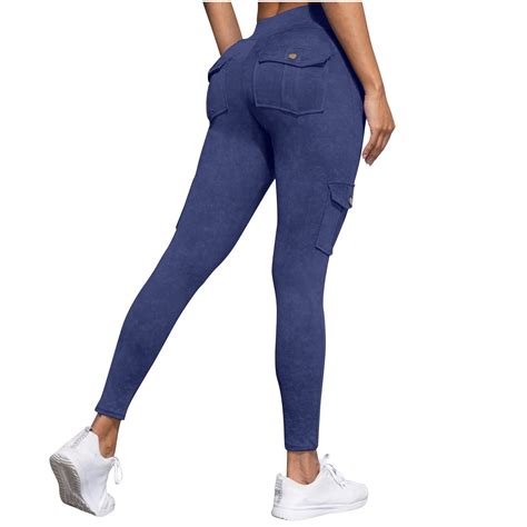 Women's High-Waisted Scrunch Butt-Lifting Cargo Leggings - Moisture ...