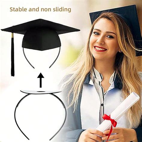 1/2Pcs Graduation Cap Headband, Firm Anti-Fall Hair Band For Graduation ...