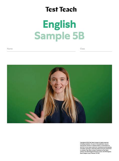 English | Sample 5B - Test Teach