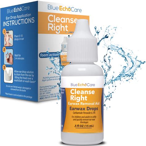 Cleanse Right Ear Wax Removal Drops –Ear Drops Bottle to Remove Earwax ...