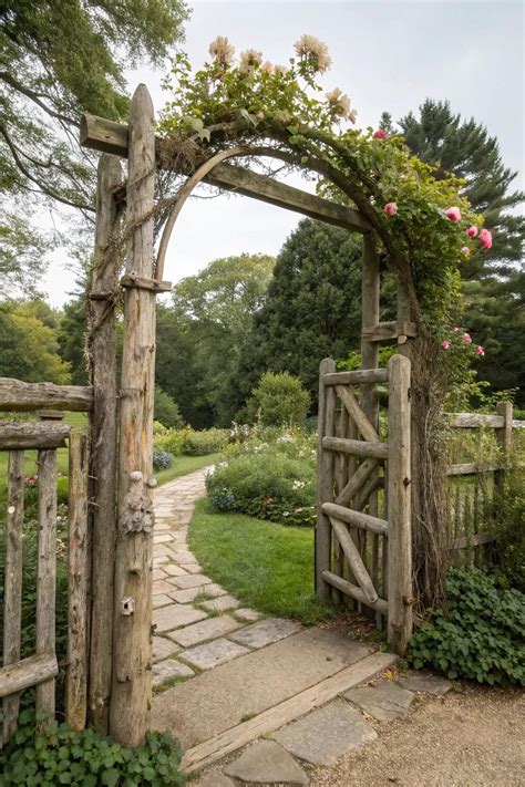 13+ Inspiring Log Gate Entrance Ideas for Your Home in 2025 | Garden ...