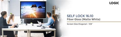 LOGIC 109 inch Fiber Glass MW Tubular Motorized Screen with RF Remote ...
