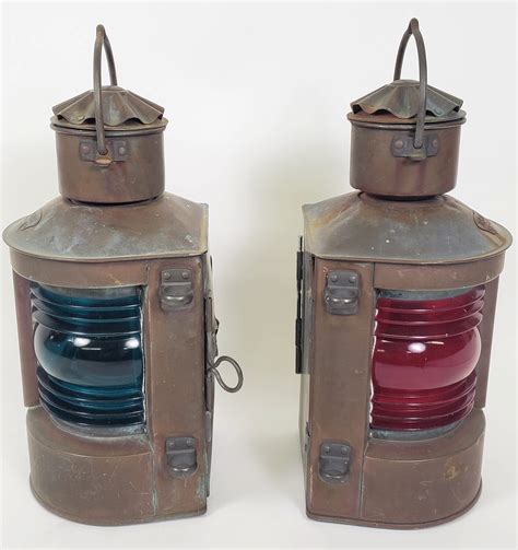Antique Port Starboard Lights - Pair of Antique Brass Port and ...