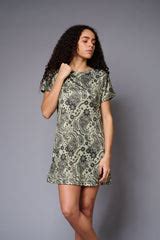 Paisely Design Printed Green Dress Dresses for Women - Go Devil