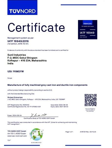 Sunil Industries - Gray Cast Iron and Ductile Iron solutions