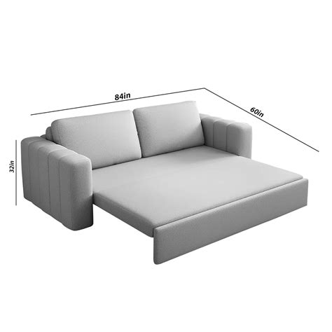 Casaliving Roxy 3 Seater Sofa Cum Bed for Living Room (Grey Colour) Pr