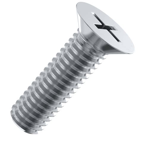 M5 x 6mm Phillips Countersunk Screws (DIN 965) - Steel (4.8) - Bright ...