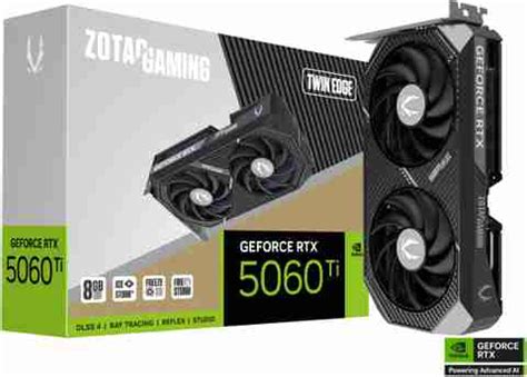ZOTAC RTX 5060 Ti 8GB Twin Edge GDDR7 8 GB NVIDIA Chipset 128 bit 2572 ...
