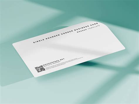 Free Single Rounded Business Cards Mockup Psd