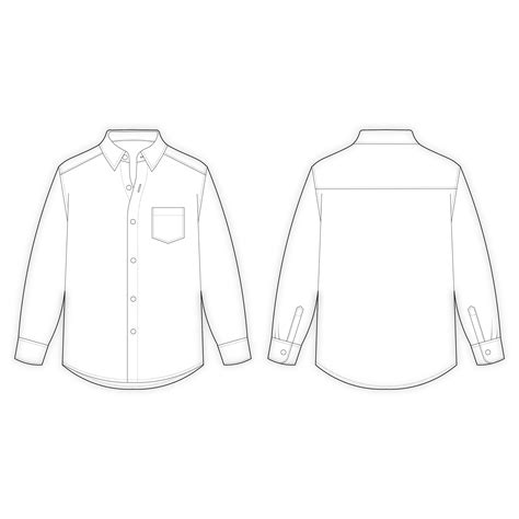 Men's Full Sleeves Plus Size Shirt Sewing Pattern - A0001-26-Z-01 ...
