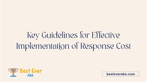 Response Cost In ABA Therapy