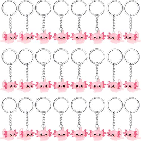 Henoyso 30 Resin Axolotl Keychains - Pink, Cute 3D Cartoon India | Ubuy