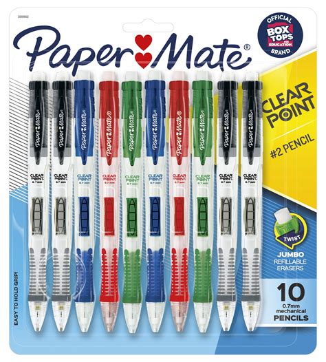 Paper Mate Clearpoint Mechanical Pencil, 0.7 mm Pencil Lead, Assorted ...