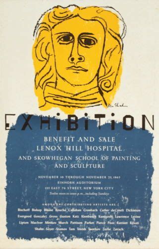1965 Ben Shahn Lenox Hill Hospital Sale Lithograph | Ben shahn, Lenox ...