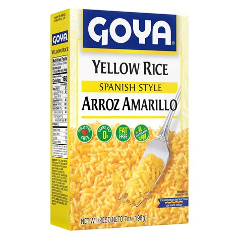 Goya Instant Spanish Style Yellow Rice, Flavorful Side Dish, 7 oz ...