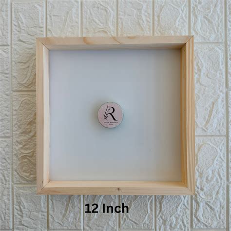 12 Inch Pine Wood Frame With Acrylic Base/ Floting / Varmala Preservat ...