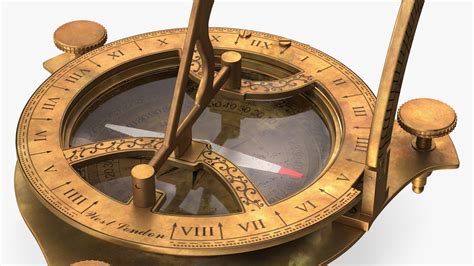 3D Antique Aged Compass with Sundial model | 3D Molier International