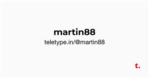@martin88 — Teletype