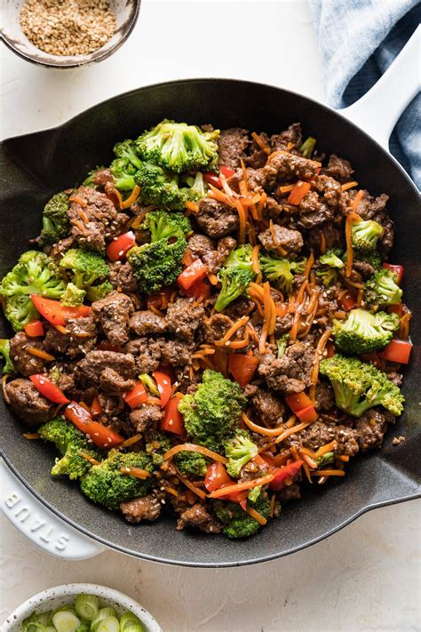 Teriyaki Ground Beef (Quick & Homemade) - Nourish and Fete