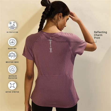 Nykd All Day Sun Protect Tee-NYK296-Arctic dusk melange – Nykd by Nykaa