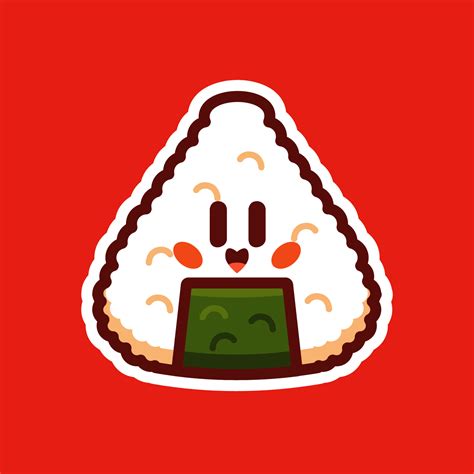 onigiri cartoon vector illustration 9514359 Vector Art at Vecteezy