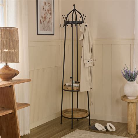 Buy Jenevie Mango Wood Coat Hanger with Iron Online