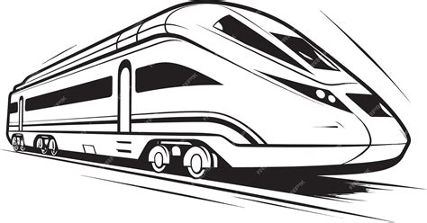 Sonic Surge Iconic Vector Design of High Speed Bullet Train Velocity Voyager Streamlined Black ...
