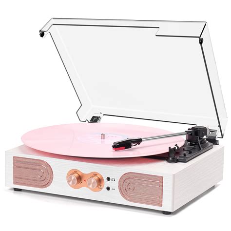 Amazon.com: Vinyl Record Player with Built-in Speakers 3-Speed Vintage ...