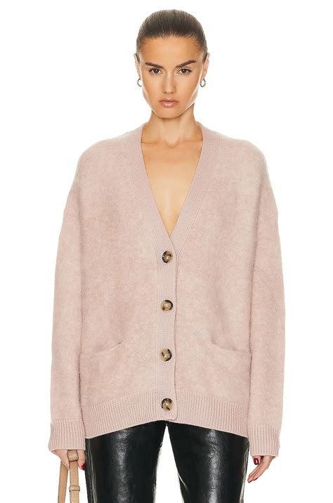 Acne Studios Knit Cardigan in Faded Pink | FWRD