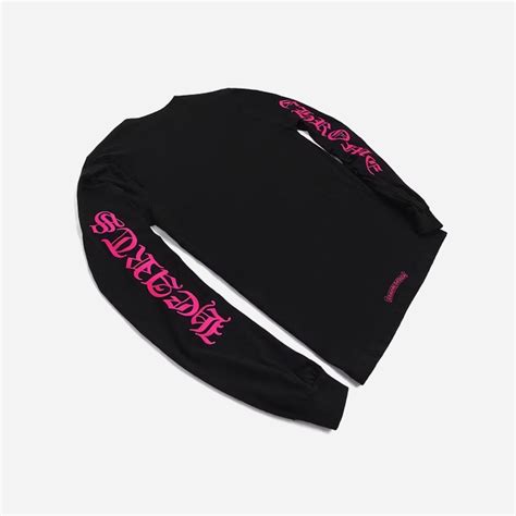 Chrome Hearts Long Sleeve Pocket Crew Hot Pink Black – The Mainstreet ...