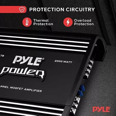 Pyle 2-Channel Bridgeable MOSFET Car Amplifier - 2000W Max - Silver RCA ...
