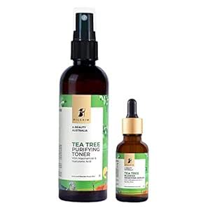 Pilgrim Tea Tree Acne care Combo | 10% Niacinamide Blemish Remover ...