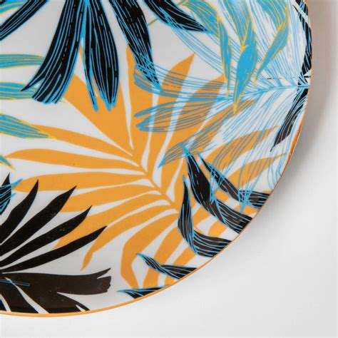 Areca Decal Ceramic Dinner Plate 10 Inch