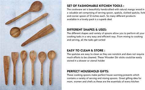 Buy Vesta Homes Neem Wood Spoon, Compact Flip, Spatula/Ladle for ...