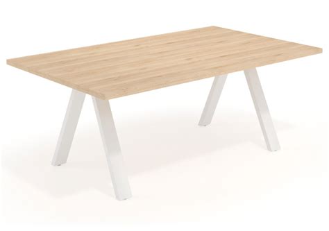 Mesa de escritorio Uve estructura madera | Ofiprix