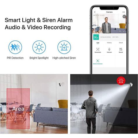 Buy 1080P Wireless Smart Outdoor Home Security Camera, PIR Detection, 2 ...