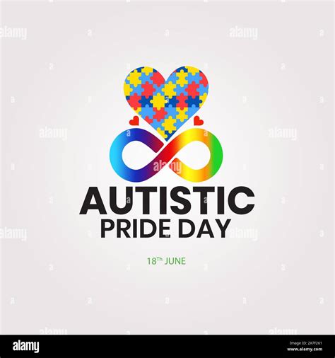 Autistic rainbow eight infinity symbol icon vector. World autism ...