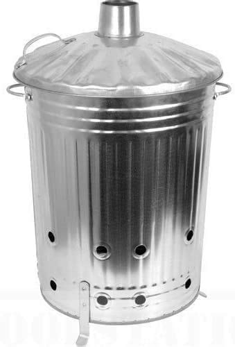 Buy 90 Litre 90L Extra Large Galvanised Metal Incinerator Recycle Bin ...