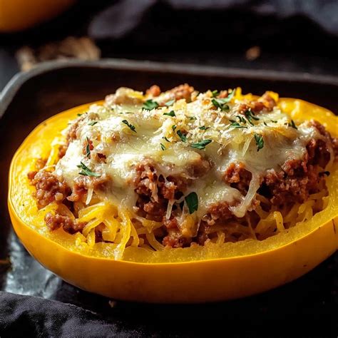 Savory Cheesy Sausage-Stuffed Spaghetti Squash Recipe Delight - Perfect ...