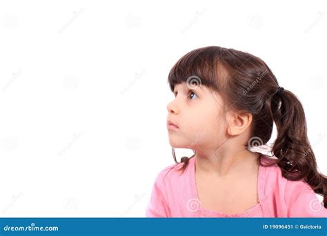 Little girl looking up stock image. Image of cute, look - 19096451