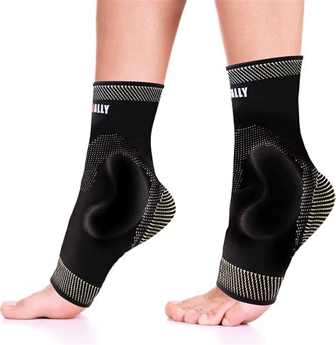 Buy NeoAlly Copper Ankle Compression Sleeve with Gel Pads Ankle Support ...