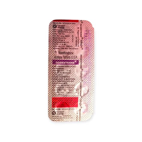 Regestrone Tablet (Norethisterone 5 mg) – पीरियड से जुड़ी समस्याओं में ...